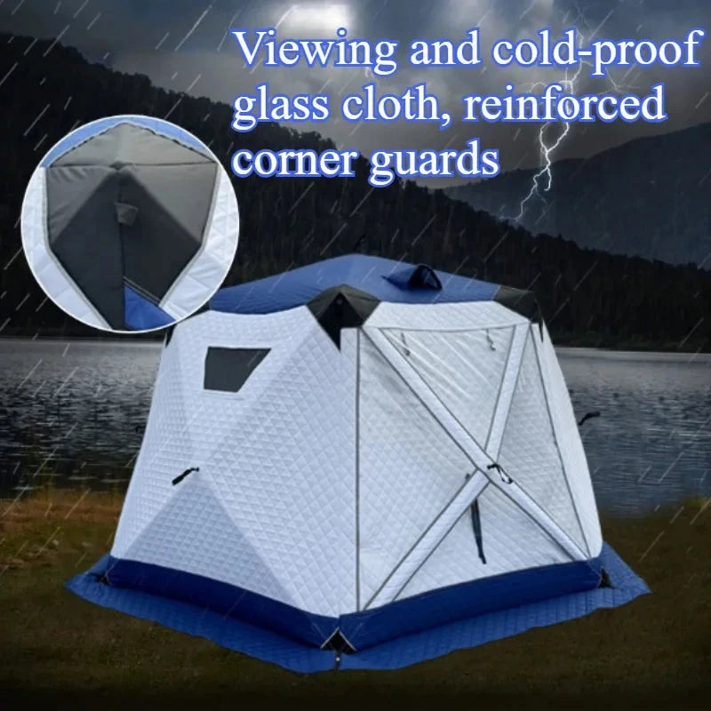 Thickened Cotton Camping Tent Fishing Large Space Warm GlowCart