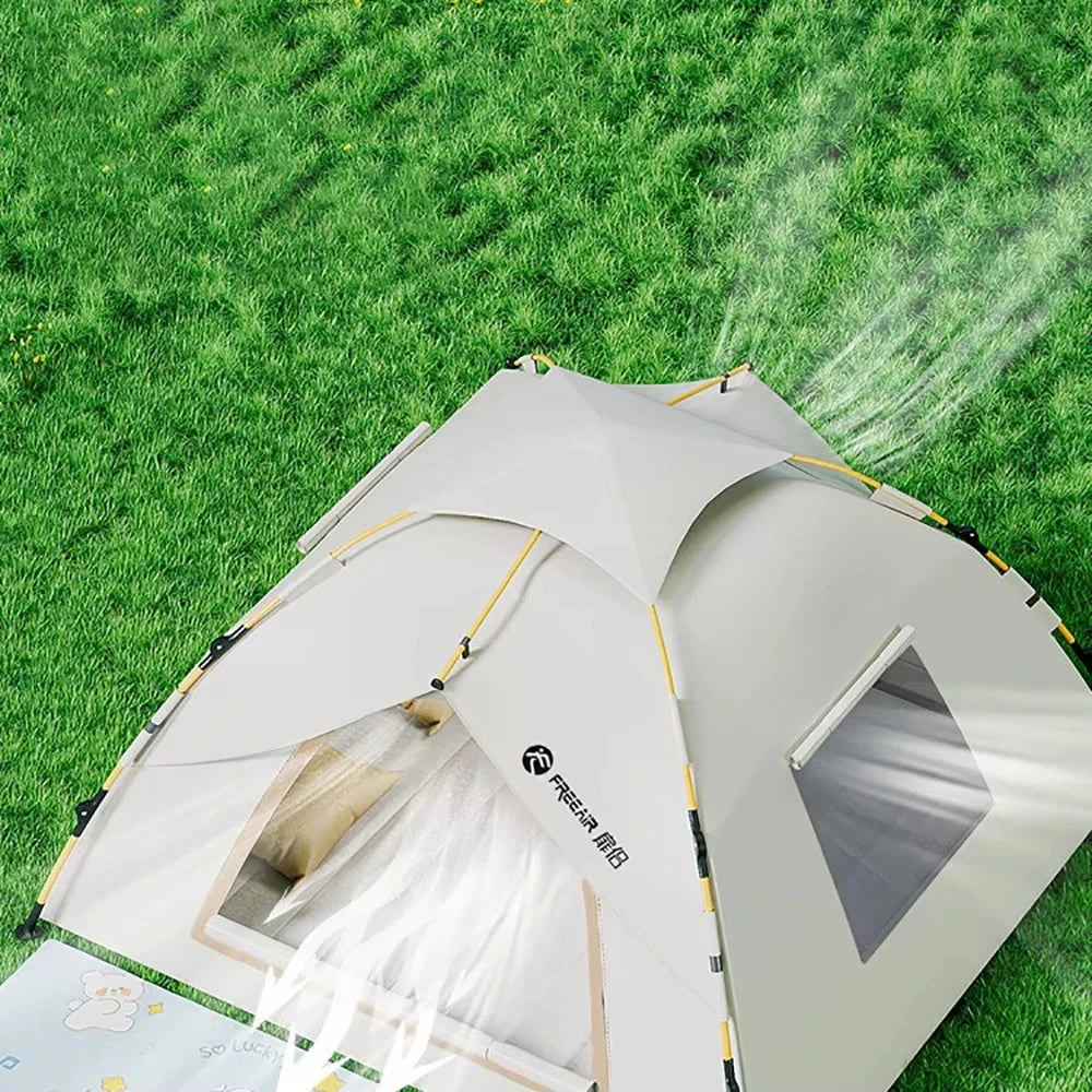 3-4 Double Automatic Pop-Up Tent with Fiberglass Poles GlowCart