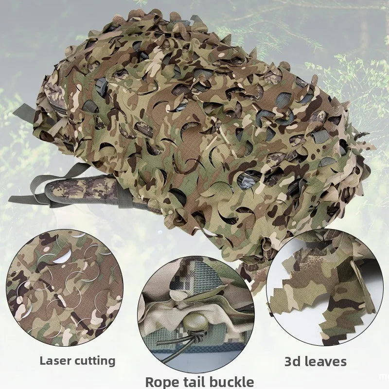80L tactical backpack biomimetic leaf shaped camouflage