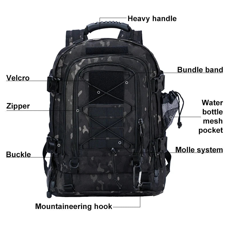 Tactical Backpack Military Army Daypack Assault Pack for Men GlowCart