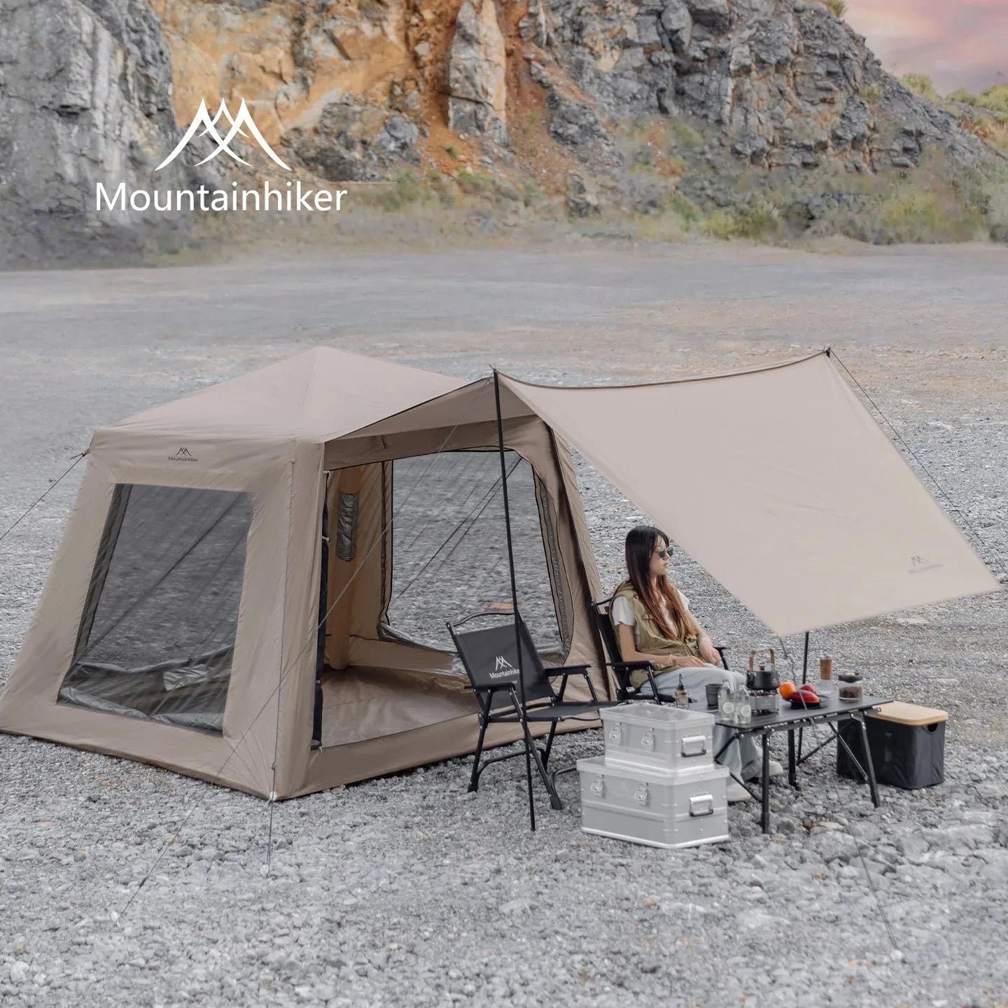 Outdoor Camping Inflatable Tent Mountainhiker Rainproof UV GlowCart