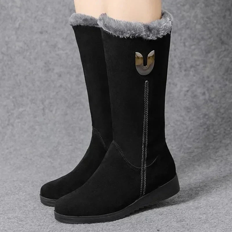 Warm Chelsea High Fur Boots Women 2025 Winter Shoes for GlowCart