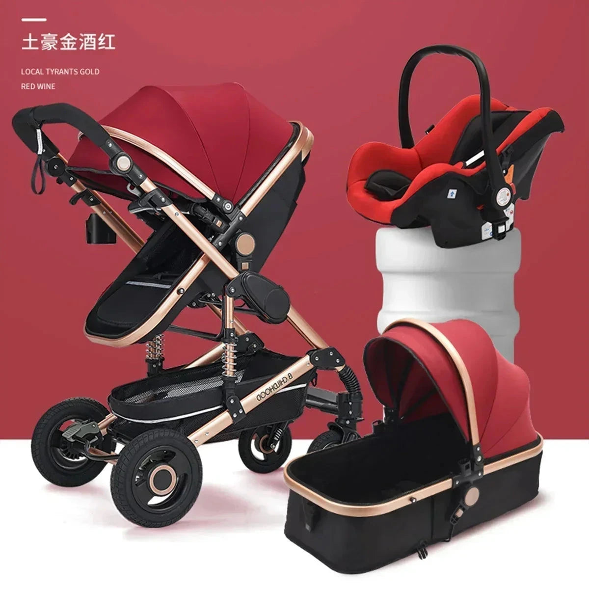 Baby stroller 3 in 1 stroller folding two-sided child four seasons kinderwagen baby carriage  high landscape Newborn Travelling GlowCart