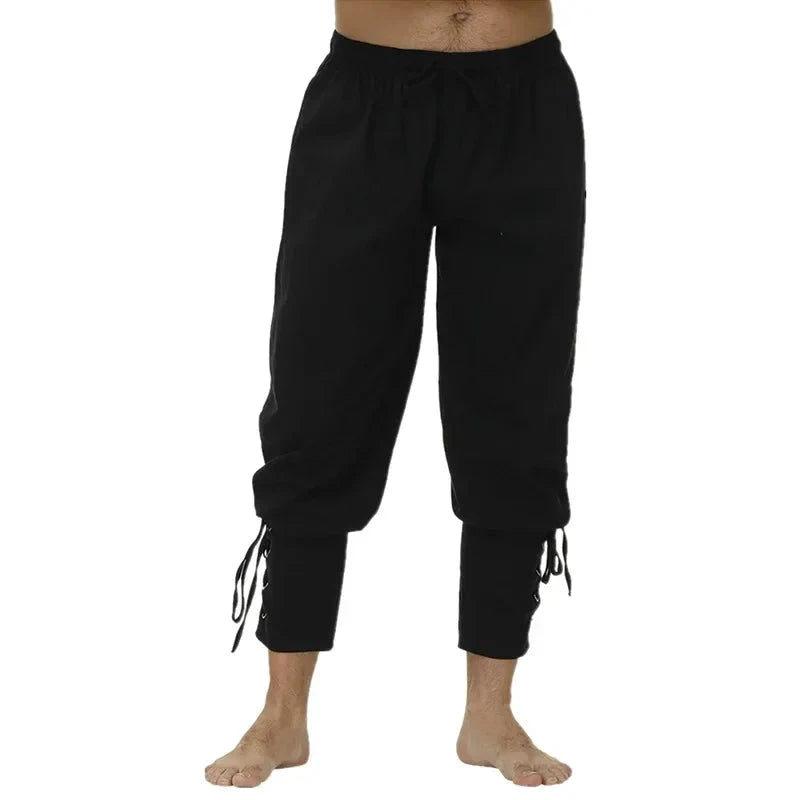 Drawstring Pirate Pant Viking Costume for Men Renaissance GlowCart