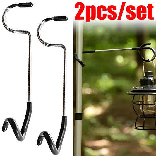 Stainless Steel Light Stand Holder Hooks Portable Tent Pole GlowCart