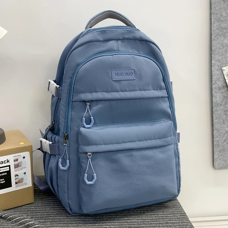 Multi-layer large capacity preppy couple travel backpack