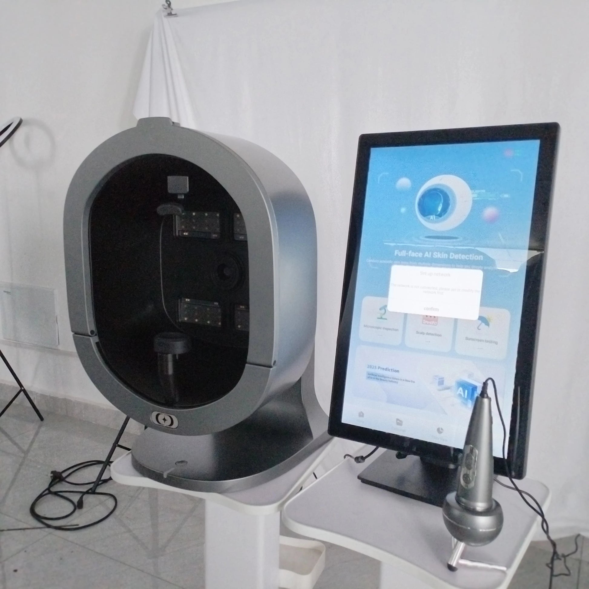 3D AI facial skin analyzer for hair diagnosis and GlowCart