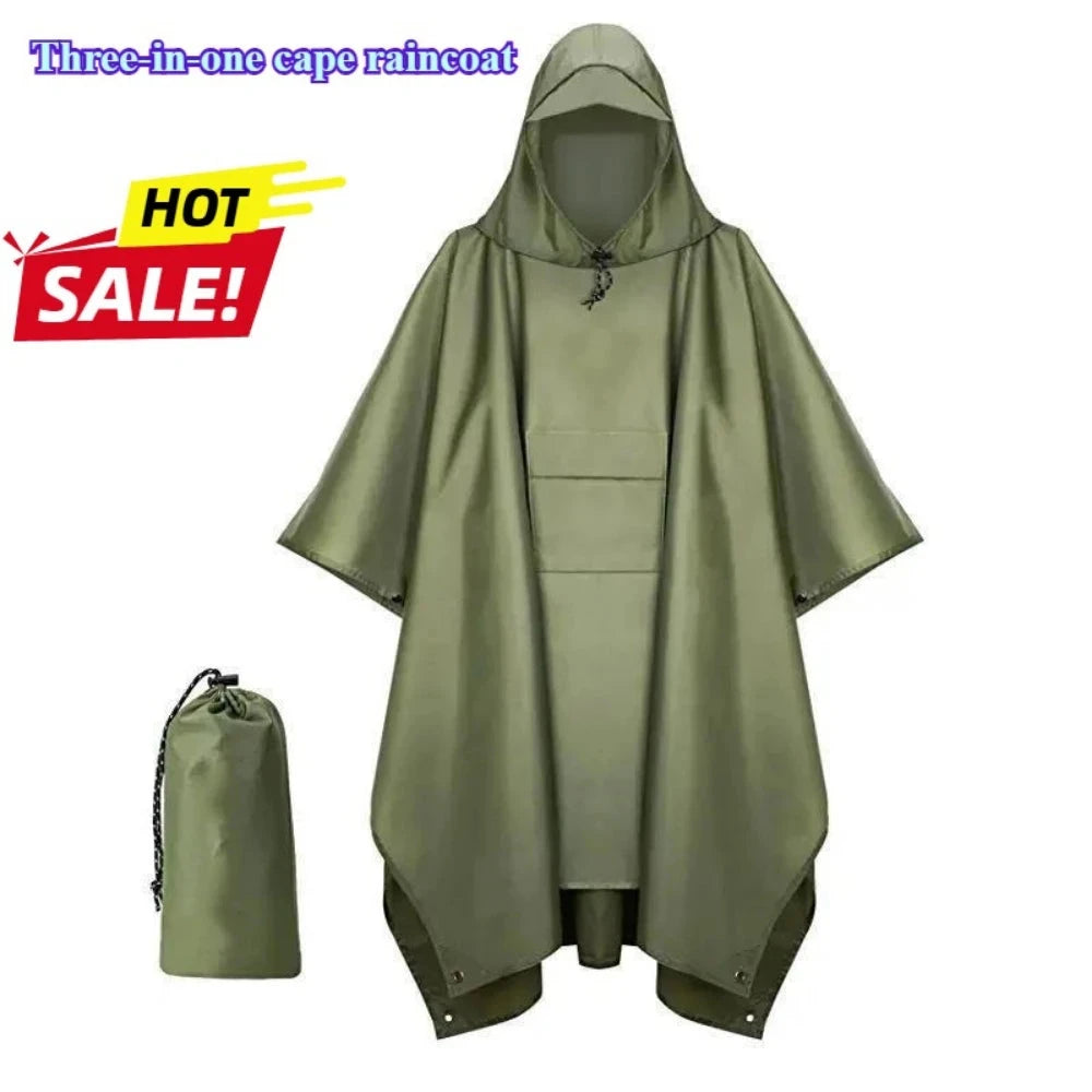 Outdoor Military Raincoat Waterproof Poncho For Camping GlowCart