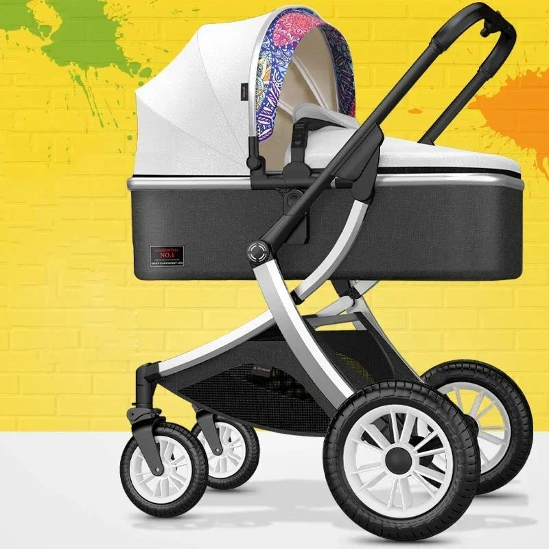 Baby stroller 3 in 1 High Landscape Stroller Reclining Baby Carriage with car seat Foldable Stroller Bassinet Puchair Newborn GlowCart