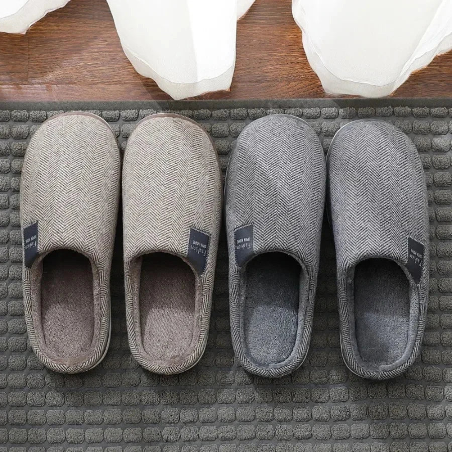 Men's Winter Home Slippers Casual Shoes Soft And Warm Home GlowCart