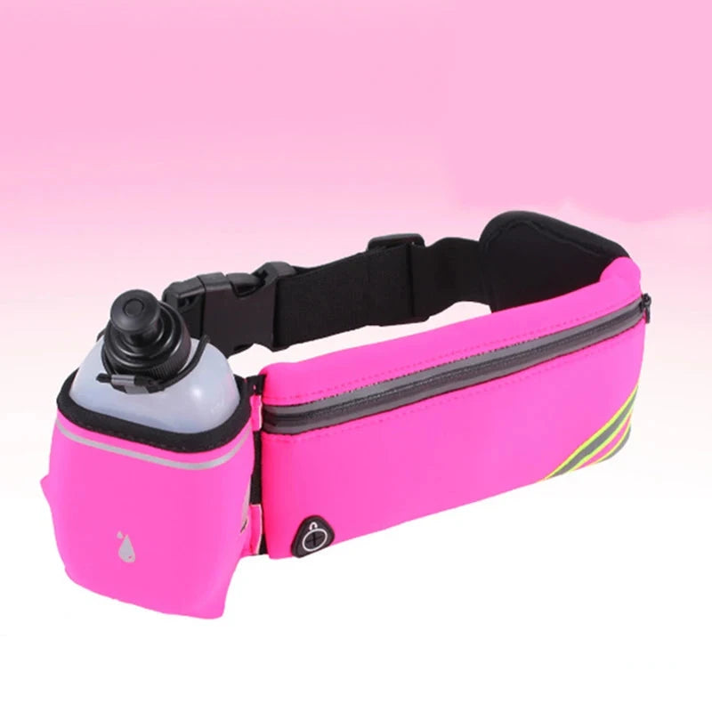 Men Women Waist Bag Hydration Running Belt Fanny Waist Pack Sports Marathon Running Outdoor Riding Fitness With Water Bottles GlowCart