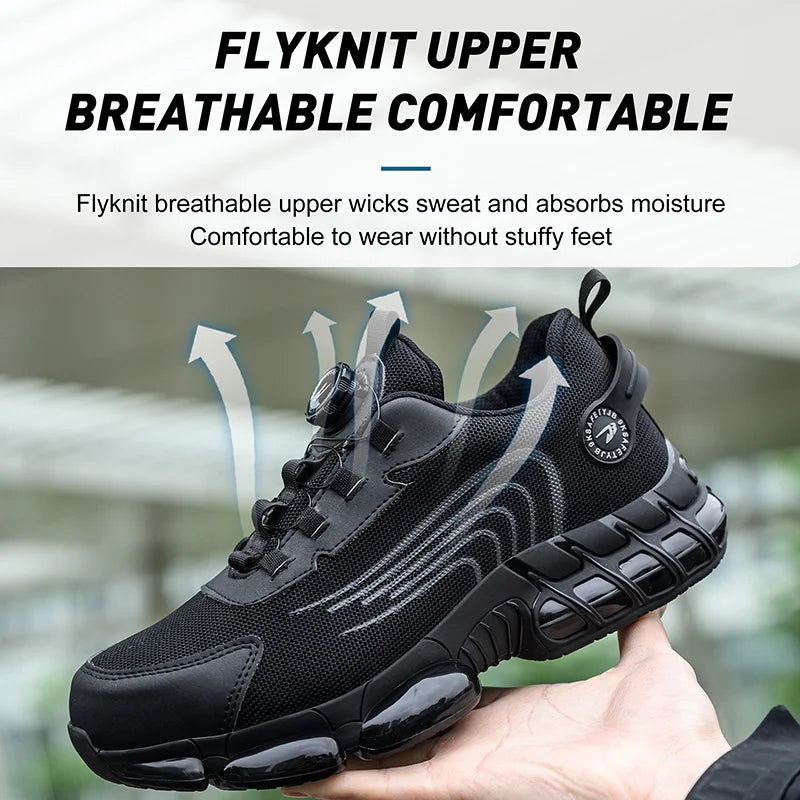 Lightweight Safety Shoes Men Women Work Shoes Steel Toe Cap Working Boots Sneakers Man Women Breathable Shoes Tactical Boots GlowCart