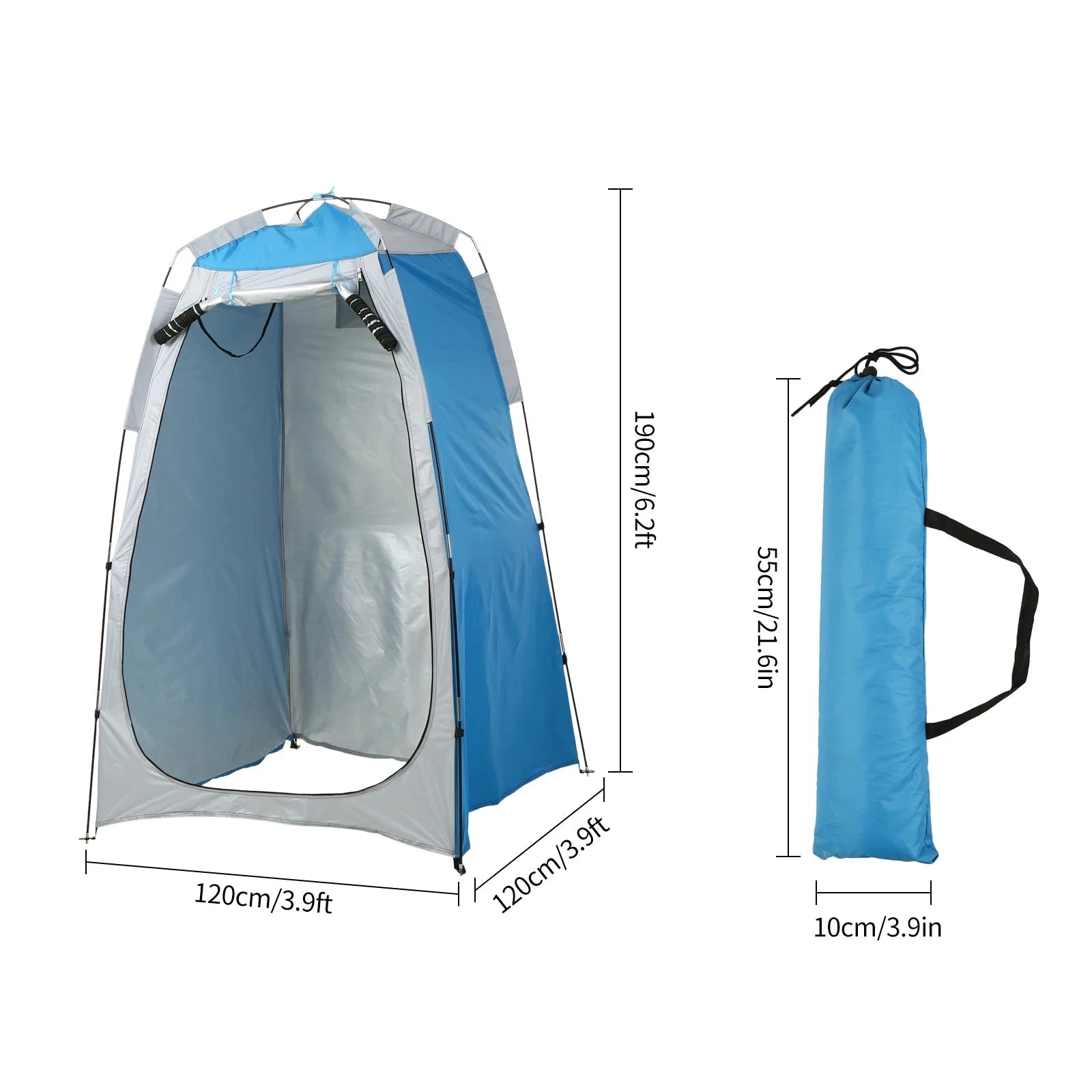 Portable Beach Shower Toilet Changing Tent Sun Rain Shelter GlowCart