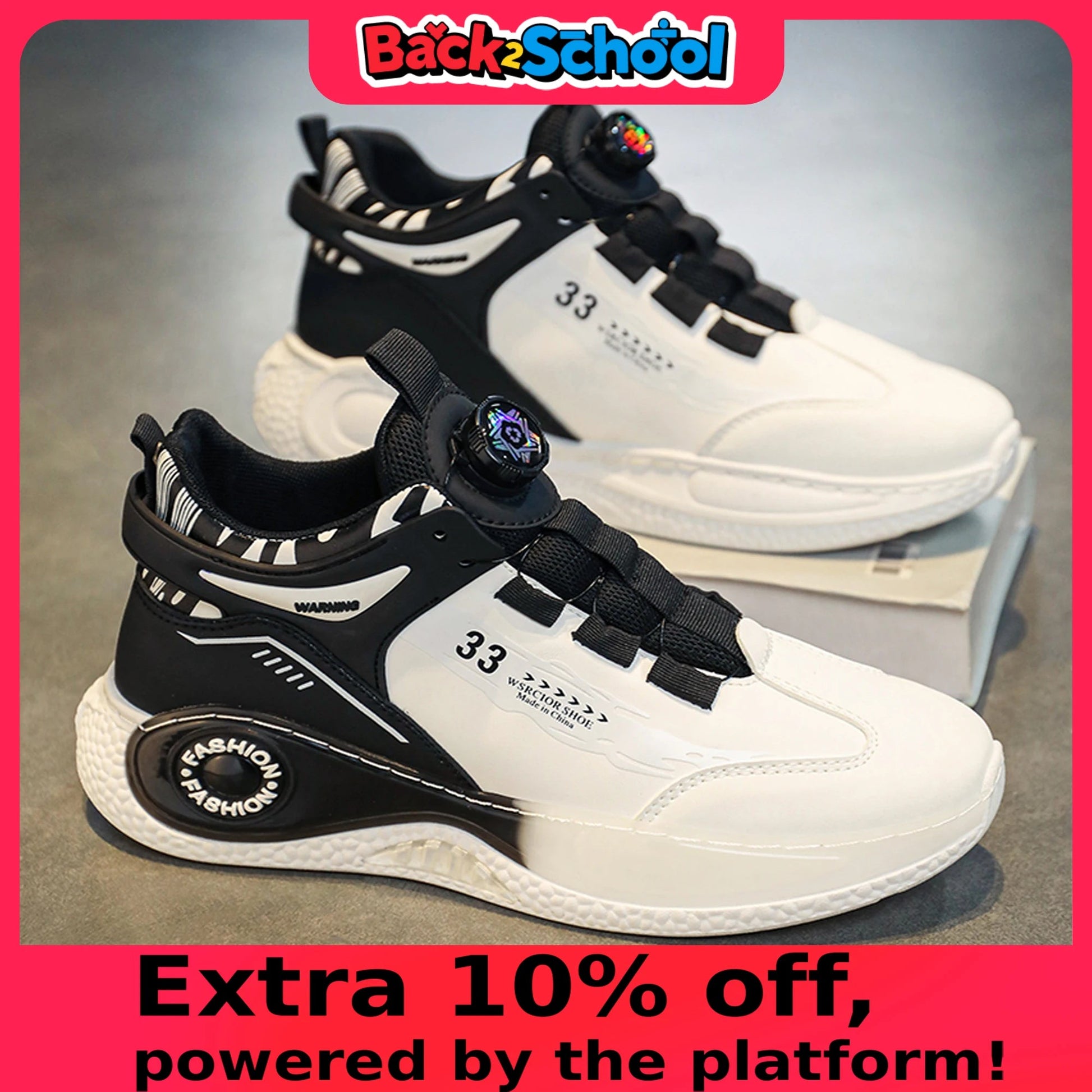 Mens Sneakers with Rotating Buckle Comfy Non Slip Lace up Durable Shoes for Mens Outdoor Activities GlowCart