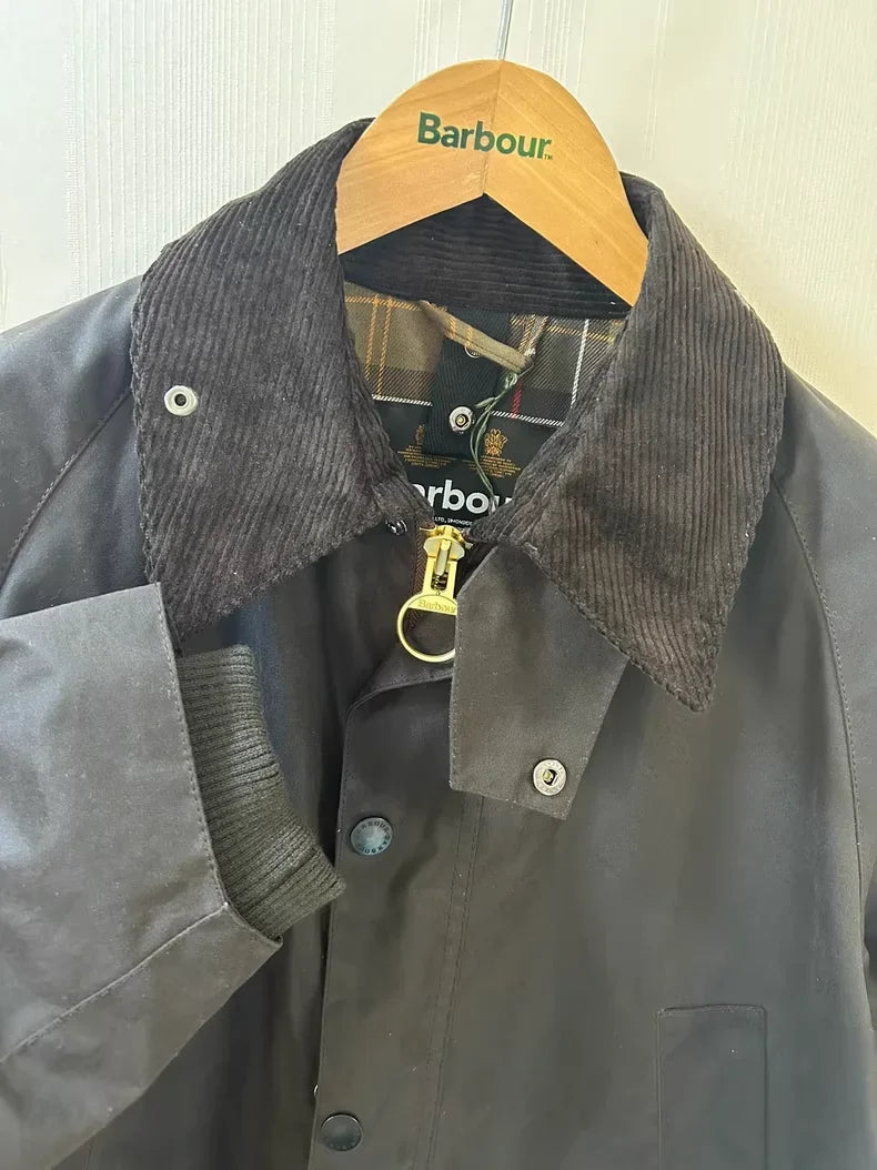 Bar Bedale Olive Green Waxed Jacket