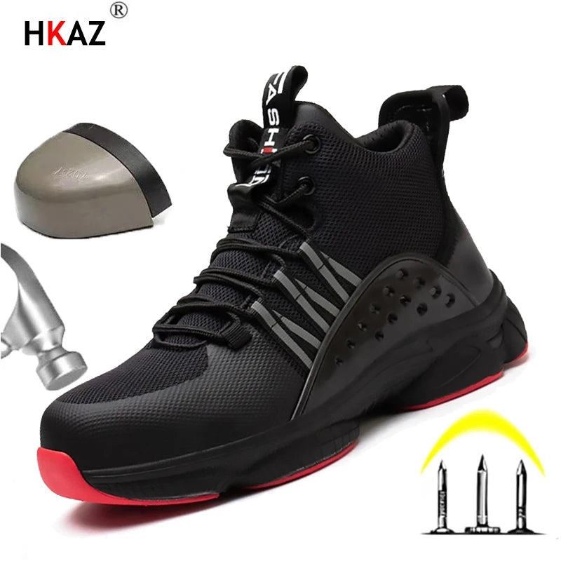 Safety shoes work shoes steel toe men puncture-protective work boots indestructible safety lightweight GlowCart