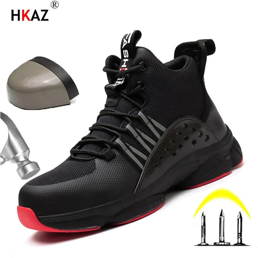 Safety shoes work shoes steel toe men puncture-protective work boots indestructible safety lightweight GlowCart