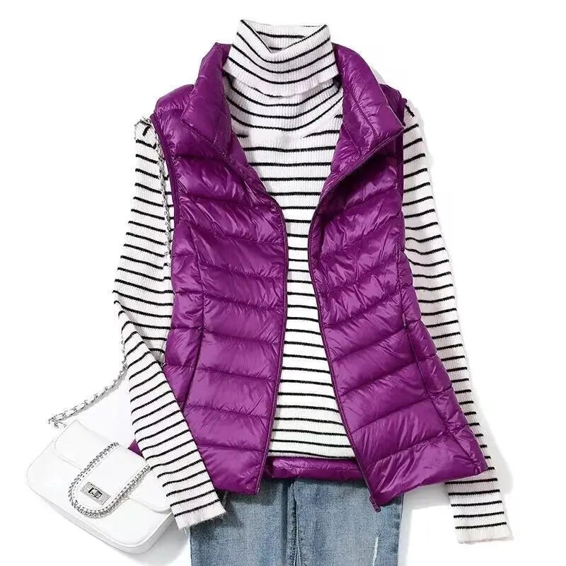 2025 New Women Sleeveless Puffer Jacket Spring Winter Female GlowCart