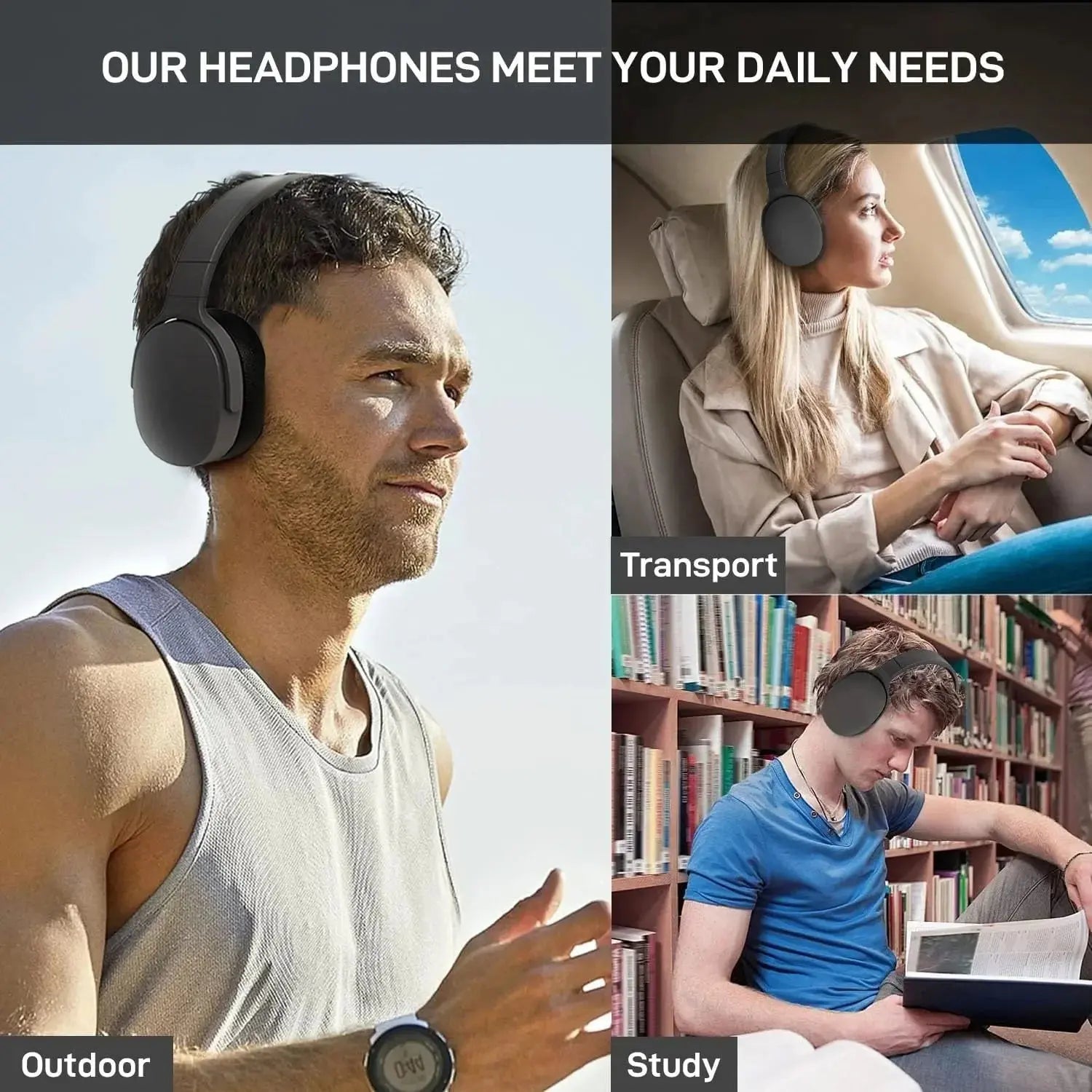 Original P2961 Bluetooth 5.3 Headphone Gaming Wireless Foldable Headset HiFi Powerful Bass Earphones Built-in Mic GlowCart