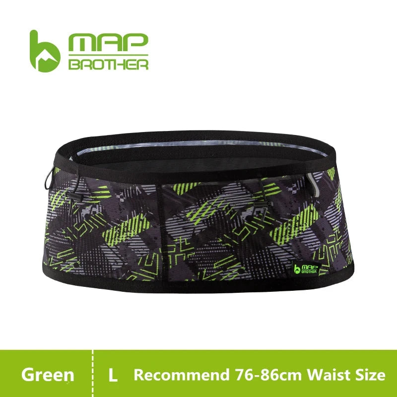 MAP BROTHER W1001 Hydration Running Belt Waist Pack Money Out Sport Bag Trail Marathon Gym Fitness Mobile Phone Water Bottle GlowCart
