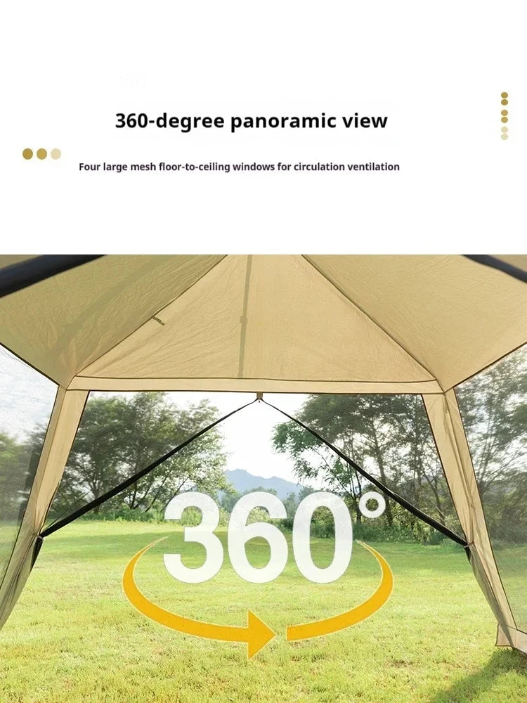 Mountainhiker Outdoor camping automatic mesh dome tent with GlowCart