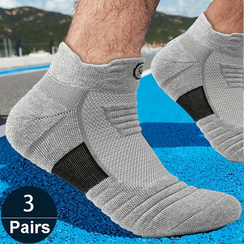 3/6 Pairs Sports Socks For Man High Quality Comfortable Breathable Basketball Short Socks Casual Fashion Low-cut Ankle Socks GlowCart