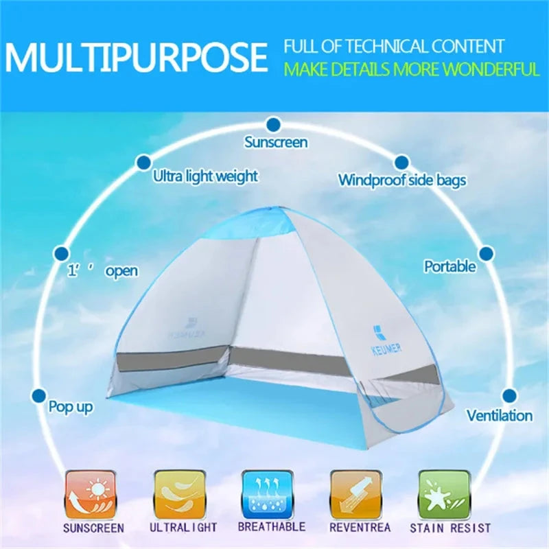 Folding Automatic Camping Ultralight Tent Beach Tent 2 GlowCart