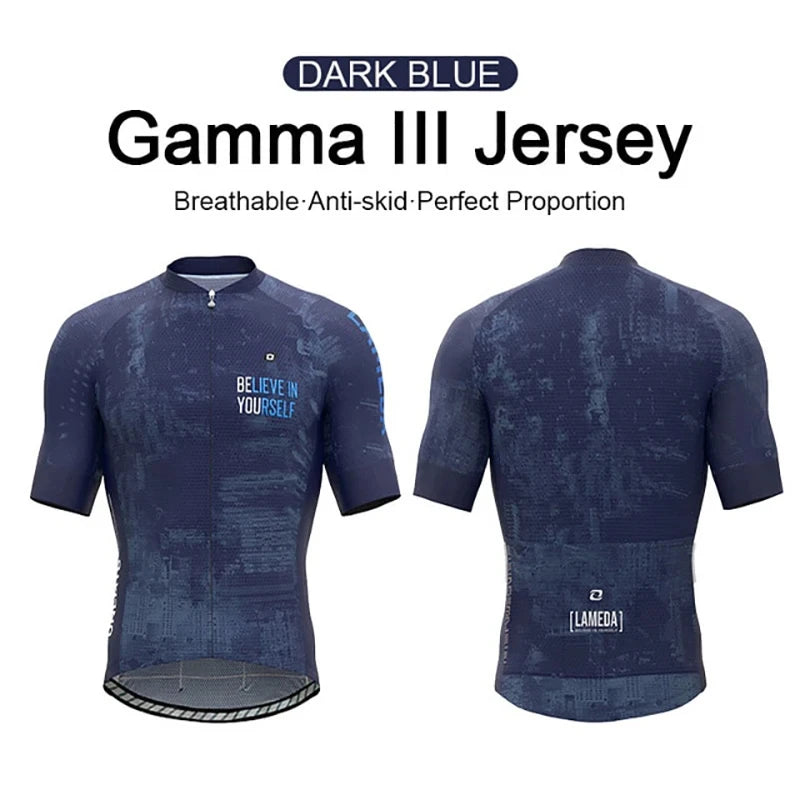 LAMEDA Bike Bicycle Jersey Men Summer Cycliny Short Sleeve for Men Biking Clothing Moisure Wicking MTB Top Shirts with 3 Pockets GlowCart