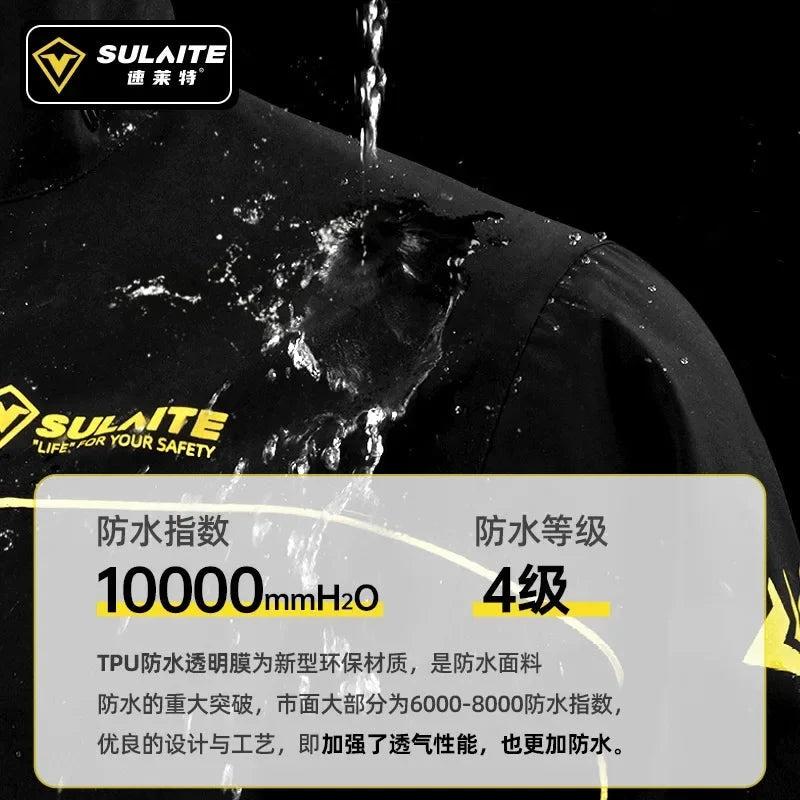 Sulaite Motorcycle Riding Raincoat Outdoor Split Rain Coat GlowCart