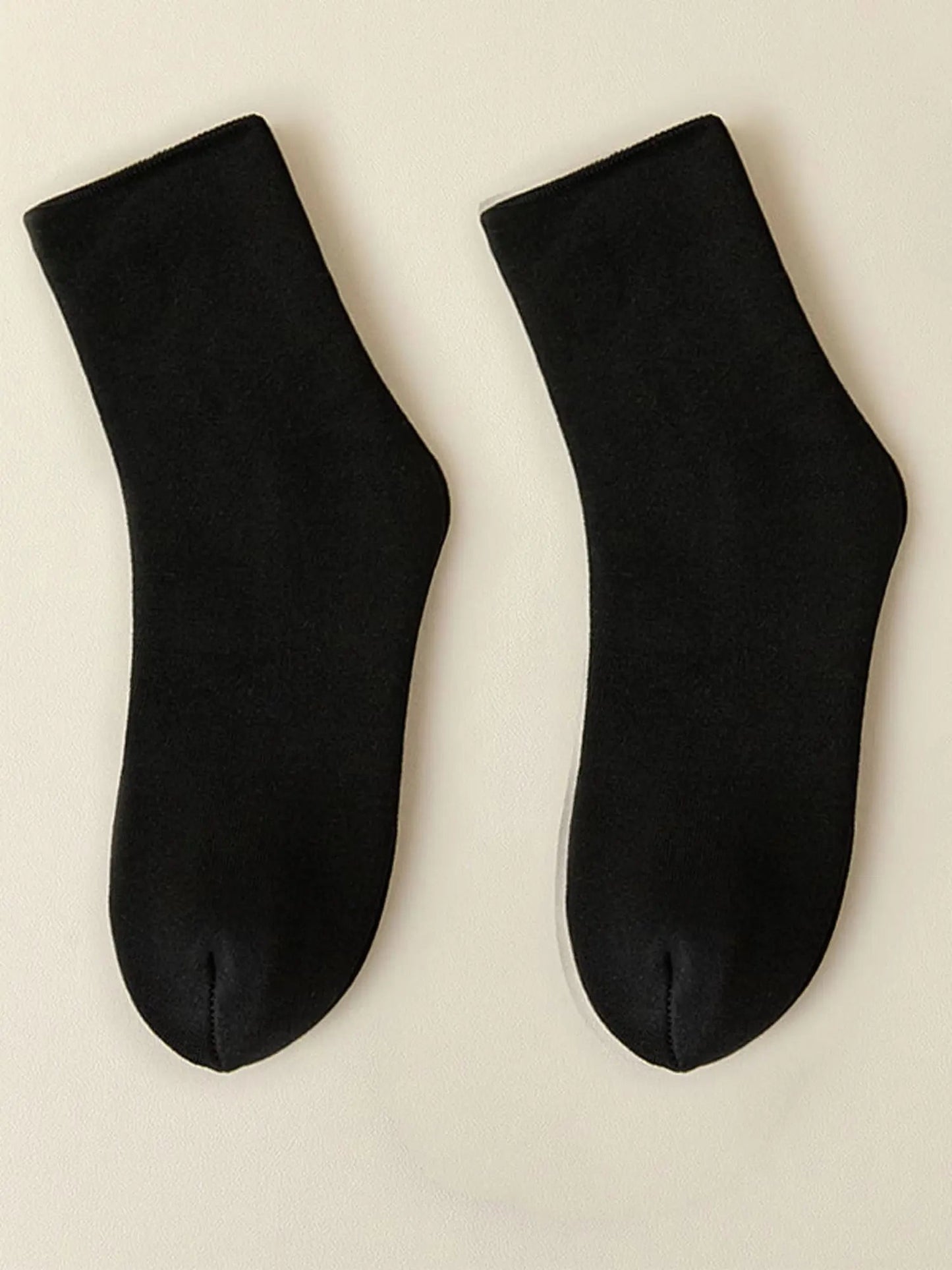 5 Pairs Men's Thick Warm Snow Hiking Socks For Cold Weather, Soft Comfortable Long Socks, Black, Winter GlowCart