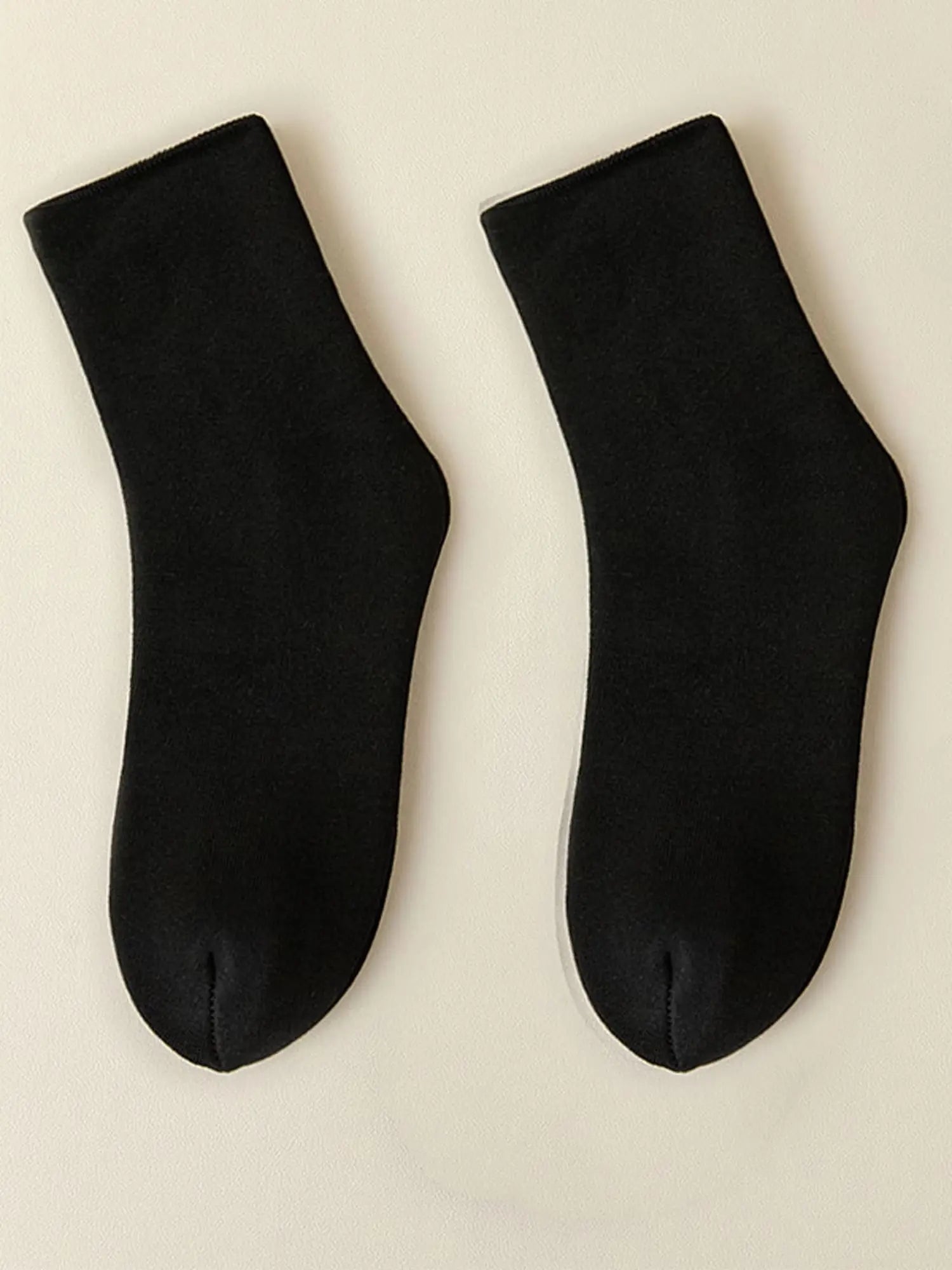 5 Pairs Men's Thick Warm Snow Hiking Socks For Cold Weather, Soft Comfortable Long Socks, Black, Winter GlowCart