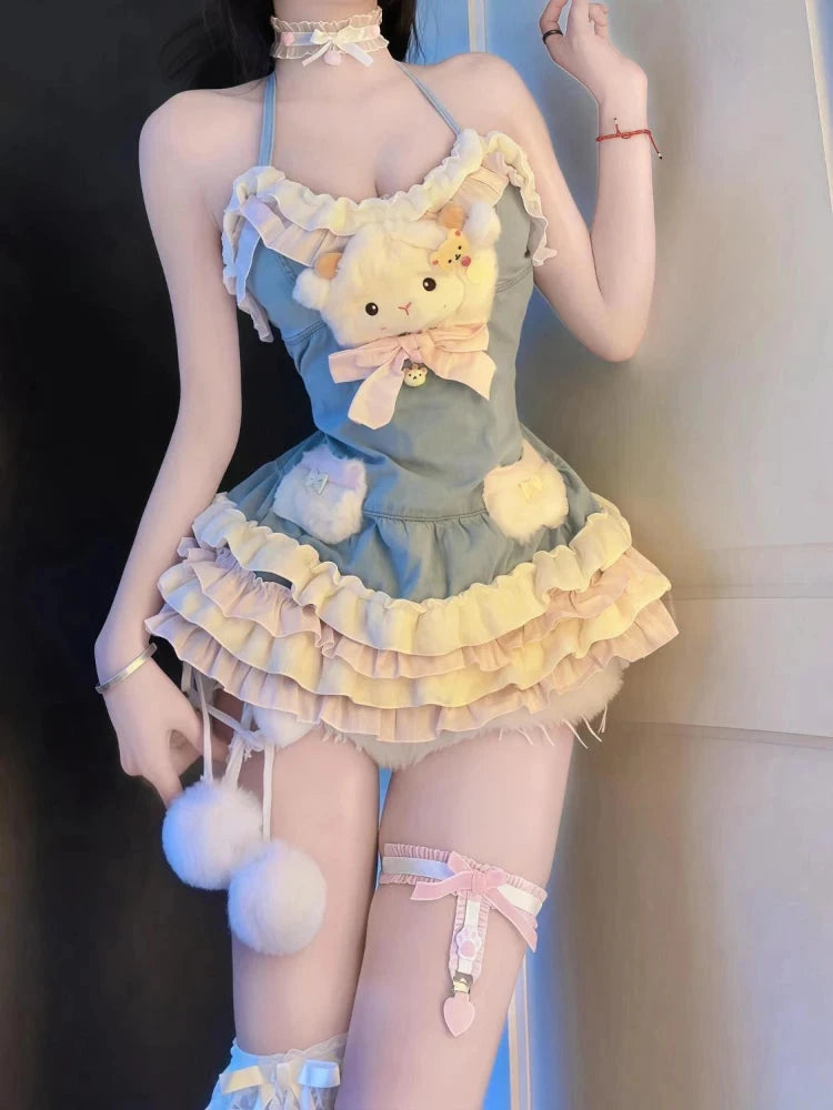 Summer Sweet Japanese Style Lolita Woman Dress Y2k Chic GlowCart