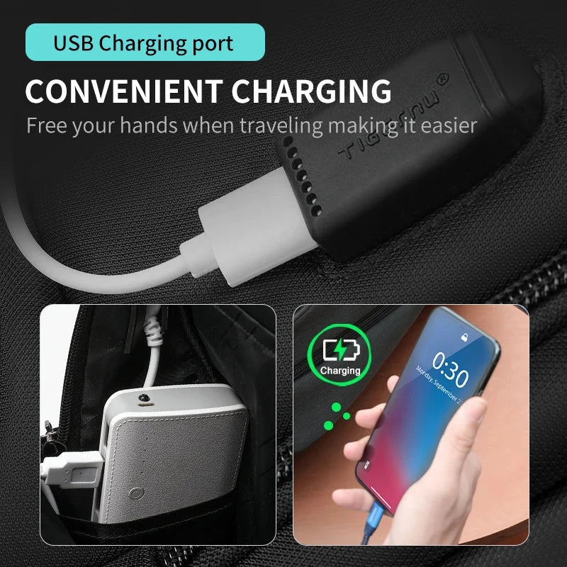 Tigernu Backpacks For Men TSA Anti Theft Bag 15.6inch Laptop GlowCart