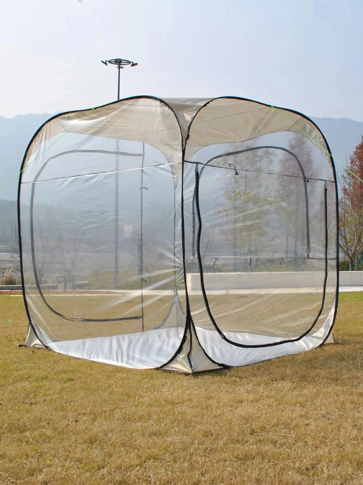 Patio Gazebo Transparent PVC Room, 4 Person Pop up Outdoor GlowCart