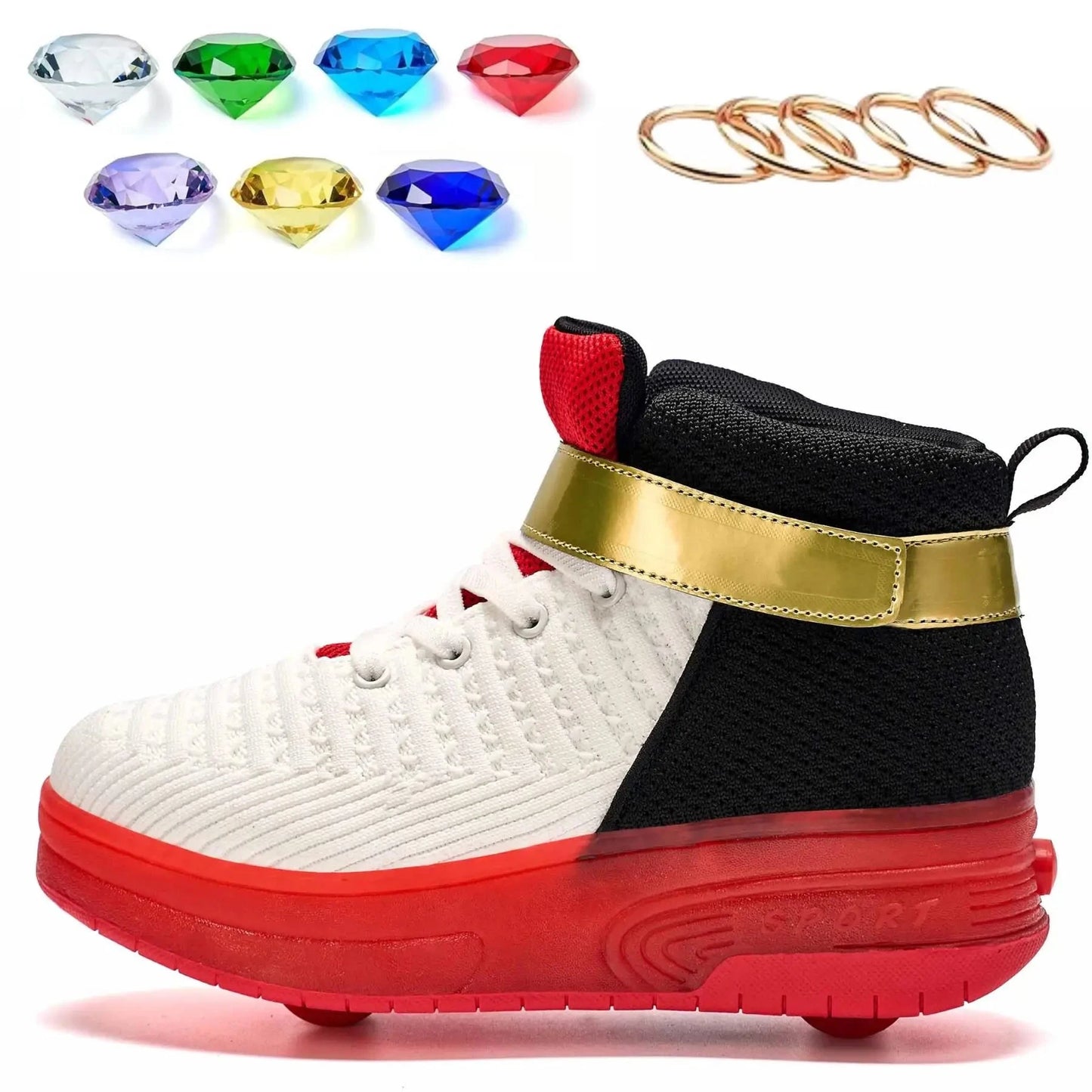Shadow The Hedgehog shoes shadow roller skate sonic shoes For boys girls kids GlowCart