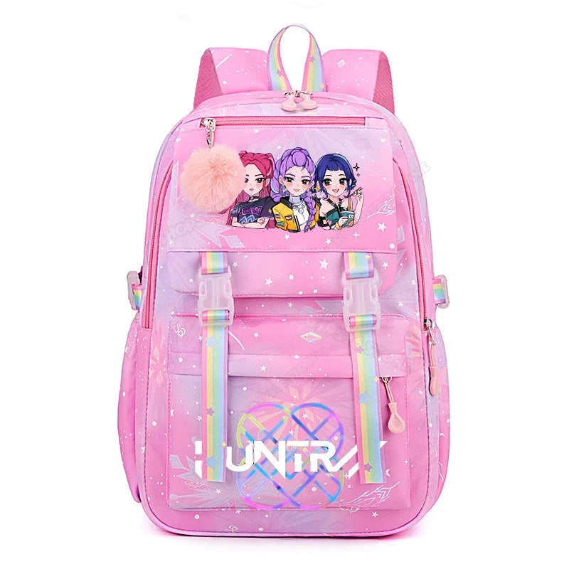 KPop Demon Hunters Backpack High-capacity Kids Knapsacks Movie Music Girl School Schoolbags Cartoon Anime Student Rucksack GlowCart