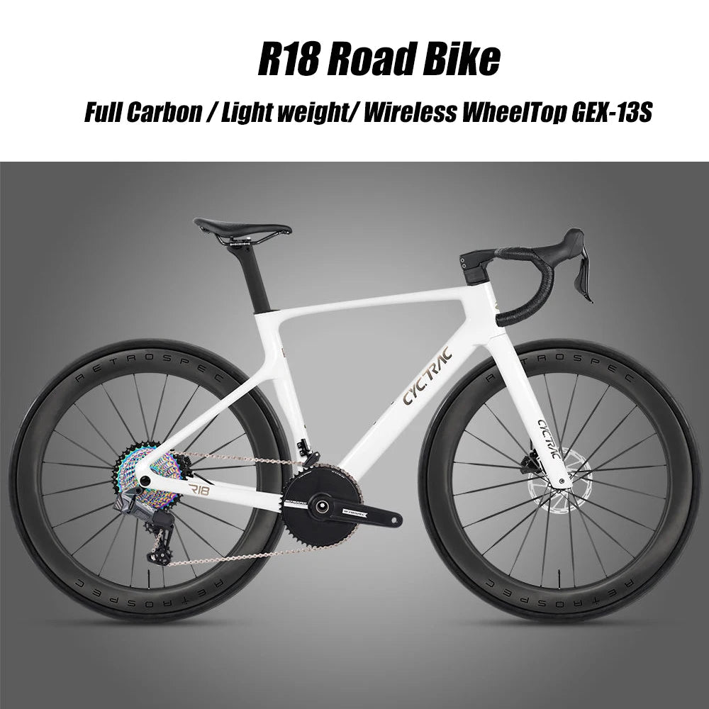 Super Light Full Carbon Road Bike with Wireless GEX 13 Speed Electronic Shifter Competition-Grade Hydraulic Brake Racing Bicycle GlowCart