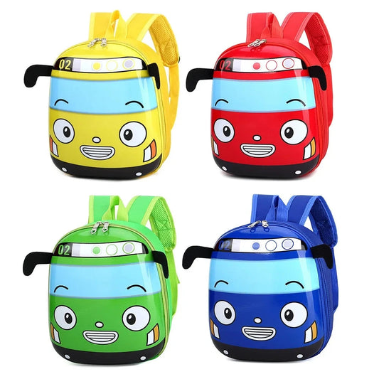 Cute 3D Cartoon Bus Kindergarten Children School Bag Backpack Girls Boys Satchel GlowCart