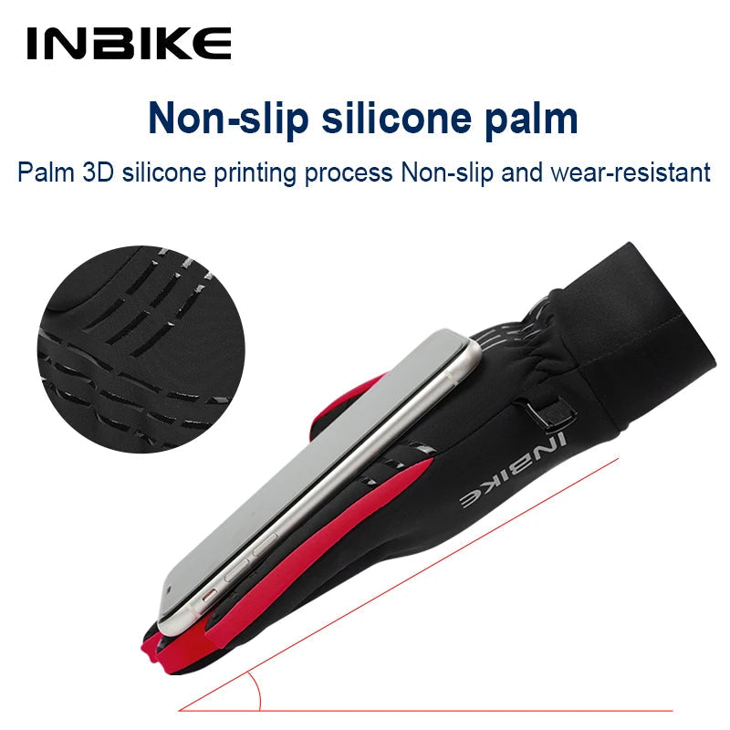 INBIKE Winter Gloves for Men Women Thermal Fleece Cycling Gloves Full Finger Touchscreen Anti-Shock Road Mountain Bicycle Gloves GlowCart