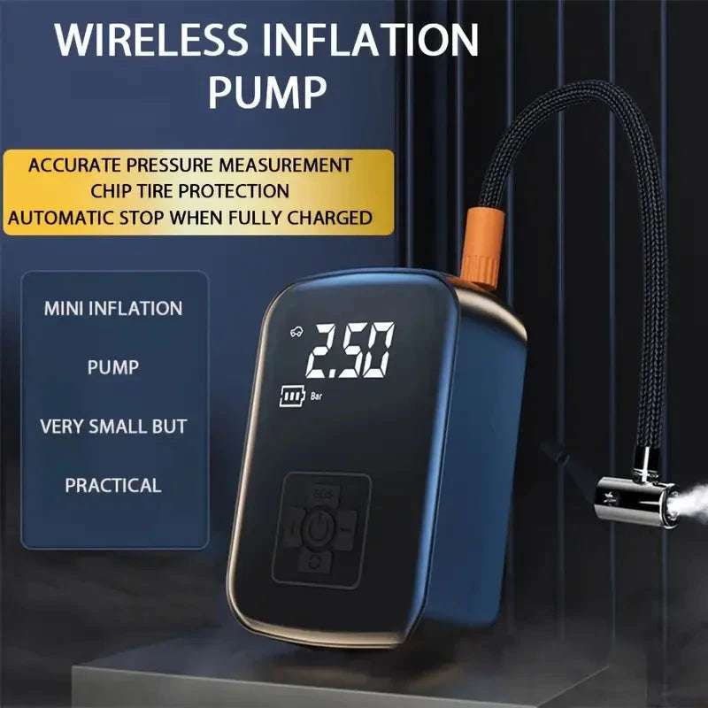 1pc Wireless Car Air Compressor Air Pump Electric Tire GlowCart