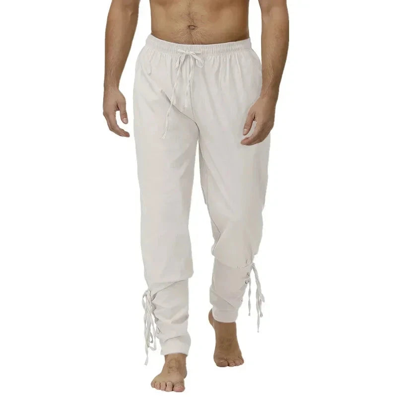Drawstring Pirate Pant Viking Costume for Men Renaissance GlowCart