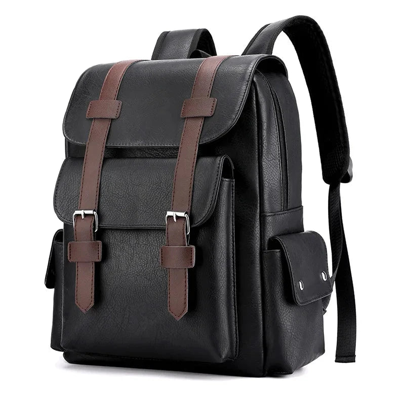 Large Capacity Leather Men's Backpack Business Travel GlowCart