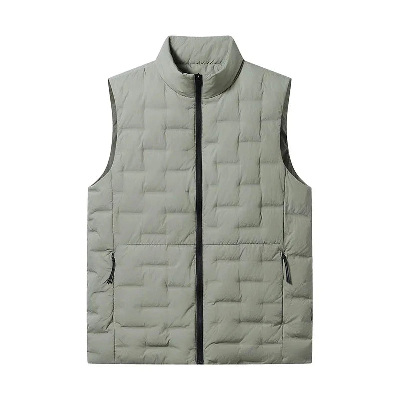Winter Men White Duck Down Casual Vest Men Waterproof GlowCart