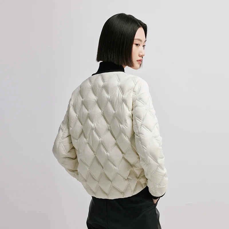 Chericom Women's Down Jacket Eye-catching Graphic Prints GlowCart