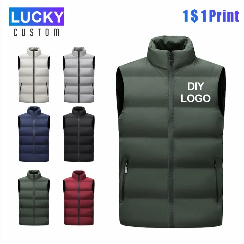 Sleeveless Vest Men's Stand Collar Thicken Jacket Down GlowCart