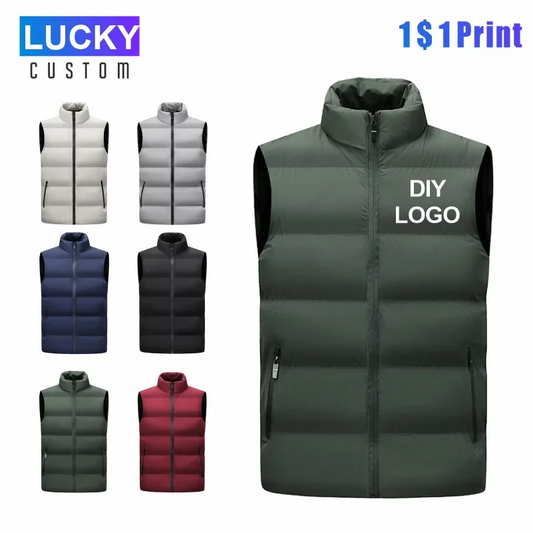 Sleeveless Vest Men's Stand Collar Thicken Jacket Down GlowCart