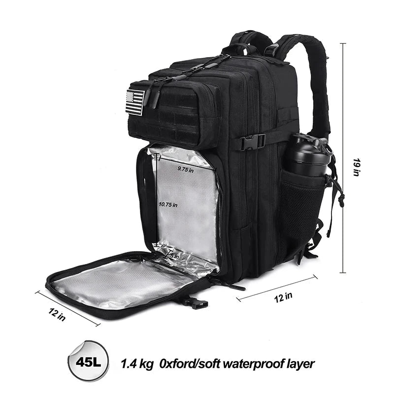 45L Meal Management Backpack for Men Women Tactical Adults GlowCart
