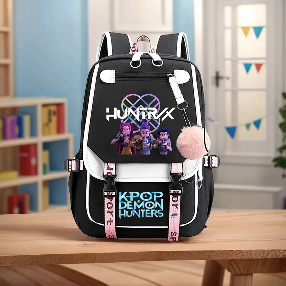 KPop Demon Hunters Backpack Demon Slayer Backpack Up To 20L Durable Waterproof Travel Backpack For Boys Girl Fan Peripheral Gift GlowCart