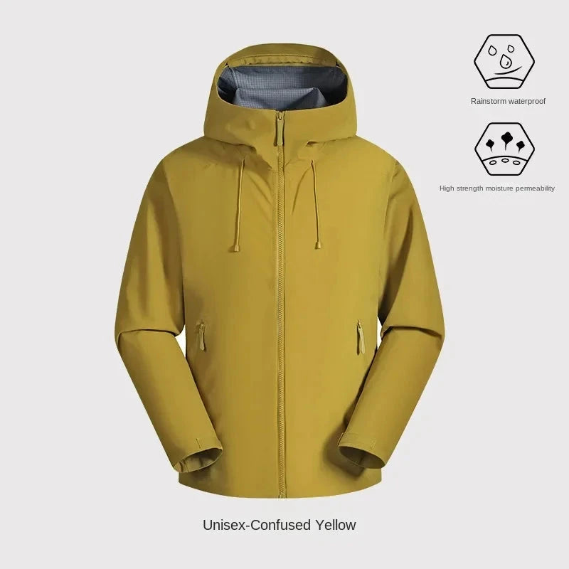 GB Standard Waterproof Jacket Men Women, All-Weather Hiking GlowCart