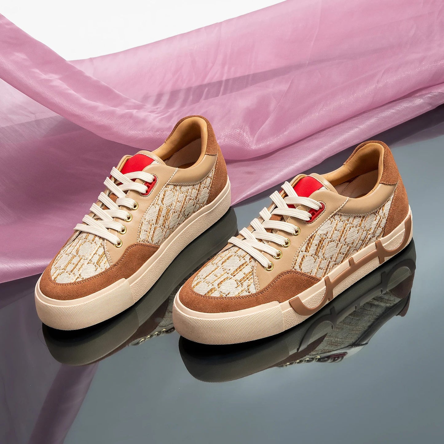 Women's Shoes Luxury Brand Flat Casual Shoes Letter Printed Breathable Comfortable Fashion Woven Sneakers GlowCart